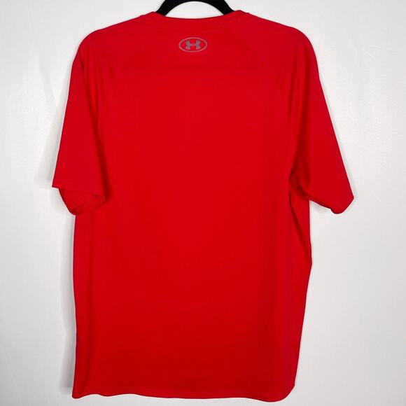 Under Armour Mens L Set of 3 The Tech Tees Crew Neck Short Sleeve Red White Blue - Picture 5 of 16
